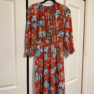 Red floral dress